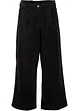 Weite Stretchcord-Culotte mit High-Waist-Bequembund, 7/8-Länge, bonprix