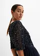 Robe longue avec broderie en sequins, bonprix