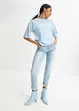 Jean droit taille mi-haute, extensible, bonprix
