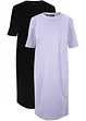 Lot de 2 robes T-shirt oversize, bonprix
