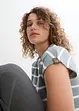 Shirt mit Streifen, kurzarm, bonprix