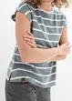 Shirt mit Streifen, kurzarm, bonprix