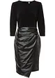 Robe bi-matière avec haut en jersey, bonprix