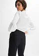 Verkürzte High-Waist-Hose aus Leinen-Viskose-Mix, bonprix