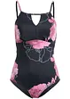 Maillot 1 pièce sculptant, maintien modéré, découpe sur le décolleté, bonprix