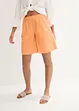 Weite Shorts mit Bundfalten mit Leinen mit High-Waist-Bequembund, bonprix