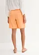 Weite Shorts mit Bundfalten mit Leinen mit High-Waist-Bequembund, bonprix