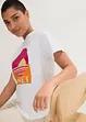 Bio-Baumwollshirt mit Druck, kurzarm, bpc bonprix collection