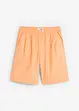 Weite Shorts mit Bundfalten mit Leinen mit High-Waist-Bequembund, bonprix