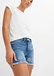 Jeans-Shorts Mid Waist, Lochstickerei, bonprix