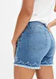 Jeans-Shorts Mid Waist, Lochstickerei, bonprix