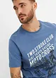 T-Shirt aus Bio-Baumwolle mit Motorrad-Druck, John Baner JEANSWEAR