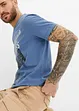 T-Shirt aus Bio-Baumwolle mit Motorrad-Druck, John Baner JEANSWEAR