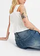 Wide Leg Jeans, Mid Waist, Capri, John Baner JEANSWEAR