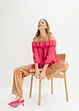 Carmenbluse aus recyceltem Polyester, bonprix