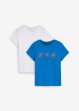 Basic T-Shirt mit Druck (2er Pack), bpc bonprix collection