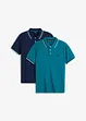 Poloshirt, Kurzarm (2er Pack), bonprix