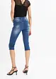 Capri Jeans Mid Waist, Schmetterlingsdruck, bonprix