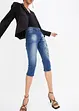 Capri Jeans Mid Waist, Schmetterlingsdruck, bonprix