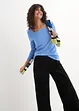 Langarmshirt mit Karree-Ausschnitt (2er Pack), bonprix