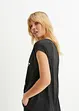 Longshirt mit silbernem Druck, bonprix