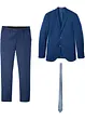 Anzug mit Krawatte (3-tlg.Set), Slim Fit, bonprix