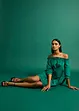 Off-Shoulder-Kleid aus reiner Baumwolle, bonprix