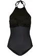 Maillot 1 pièce sculptant avec dentelle, maintien modéré, bonprix