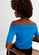 Carmenshirt mit Spitze, struckturiert, BODYFLIRT boutique