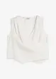 Blouse sans manches 100 % lin effet cache-cœur, bonprix PREMIUM