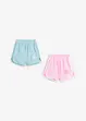 Lot de 2 shorts fille en molleton coton, bpc bonprix collection