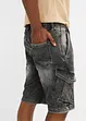 Bermuda en molleton aspect jean avec poches cargo, Regular Fit, RAINBOW