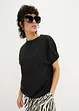 Shirt mit Bindedetail am Saum aus Baumwolle-Viskose-Mix, bonprix