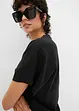 Shirt mit Bindedetail am Saum aus Baumwolle-Viskose-Mix, bonprix