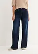 Wide-Leg-Jeans Mid Waist, Bequembund, bonprix