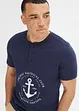 T-shirt col Henley en coton, bpc bonprix collection