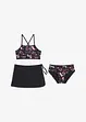 Mädchen Bikini mit Rock (3-tlg.Set), bonprix