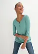 Shirt mit Knopfleiste aus reiner Bio-Baumwolle, bonprix