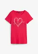 Shirt mit Herzdruck aus Bio-Baumwolle, bonprix