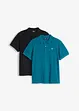 Poloshirt, Kurzarm (2er Pack), bonprix