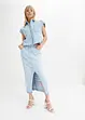 Chemisier en jean court et boxy, bonprix