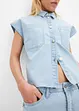 Chemisier en jean court et boxy, bonprix