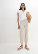 Pantalon en gaze de coton avec ceinture smockée, bonprix