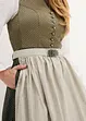 Dirndl mit Bequem-Effekt, knieumspielend (2-tlg. Set), bonprix