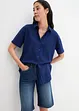 Shirt-Bluse mit Rippstruktur und Knopfleiste, bonprix