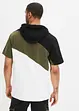 Kapuzensweatshirt mit recyceltem Polyester, Kurzarm, bonprix