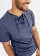 T-Shirt aus Bio-Baumwolle mit Schnürung, bonprix