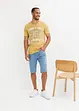 T-shirt en coton avec col V, John Baner JEANSWEAR