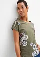 Bedrucktes Shirt mit Spitze, bonprix