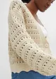 Ajour-Strickjacke aus reiner Baumwolle, bonprix